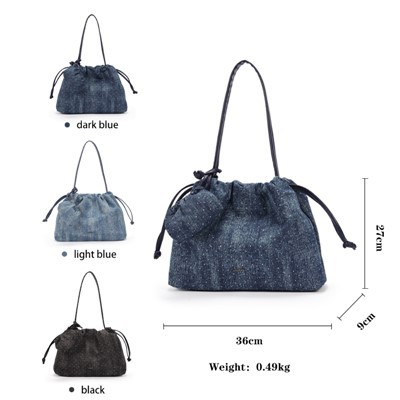 Denim skulderveske