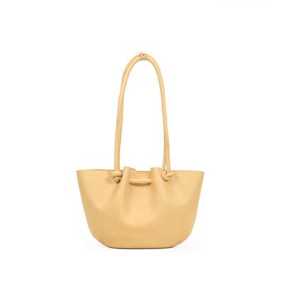 Bøtteveske i plissert skinn